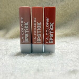 L.A. Colors Lipstick Set - Coral, Peach, Scarlet